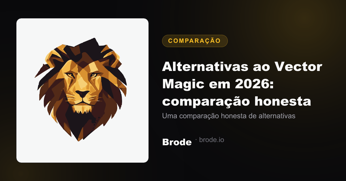 Comparação em duas colunas: fatos sobre o Vector Magic à esquerda, vantagens do Brode marcadas em violeta à direita