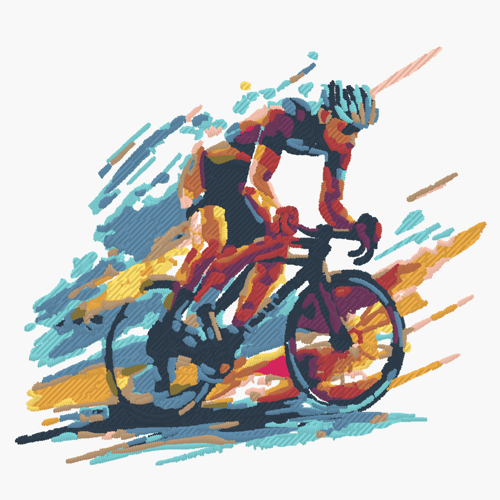 Cyclist · 12 threads · 50,310 stitches