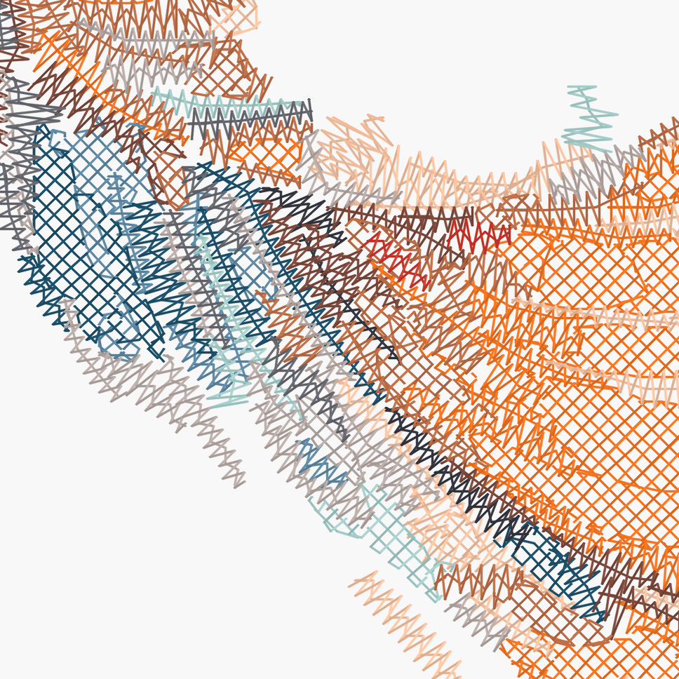 Close-up zoom — the real threads of the machine file