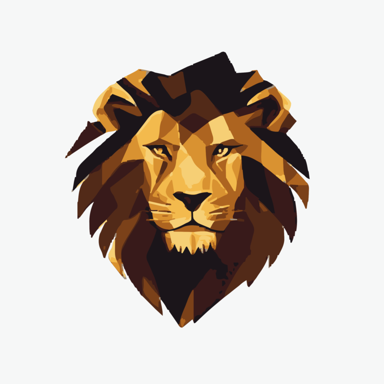 Lion logo · 10 colors · 238 paths