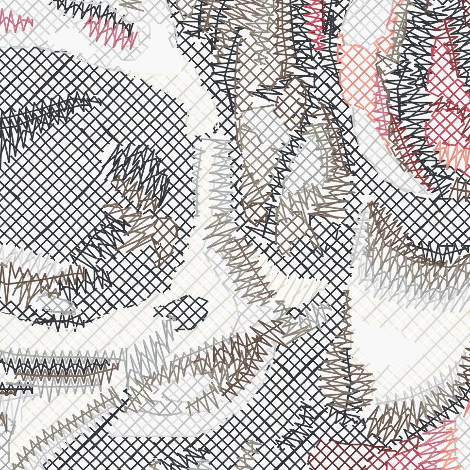 Skull and roses · 84,442 stitches